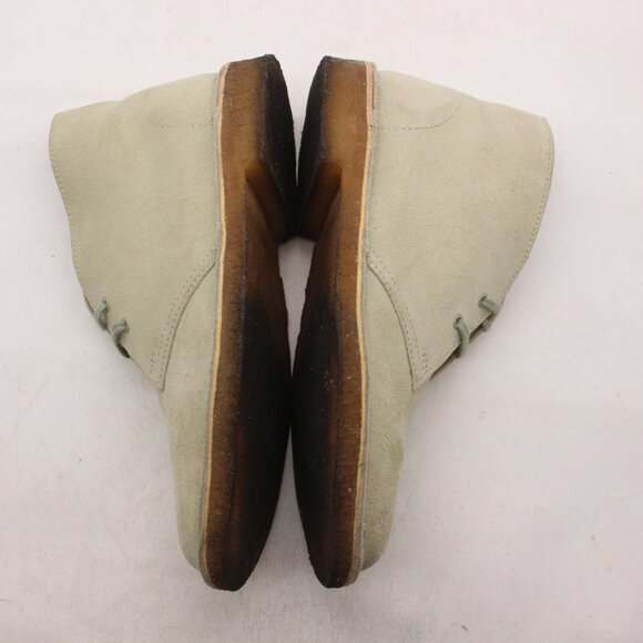 Clarks Originals Shoes Women's 8.5 Light Green  Chukka Ankle Desert Boots Crepe - Picture 8 of 11